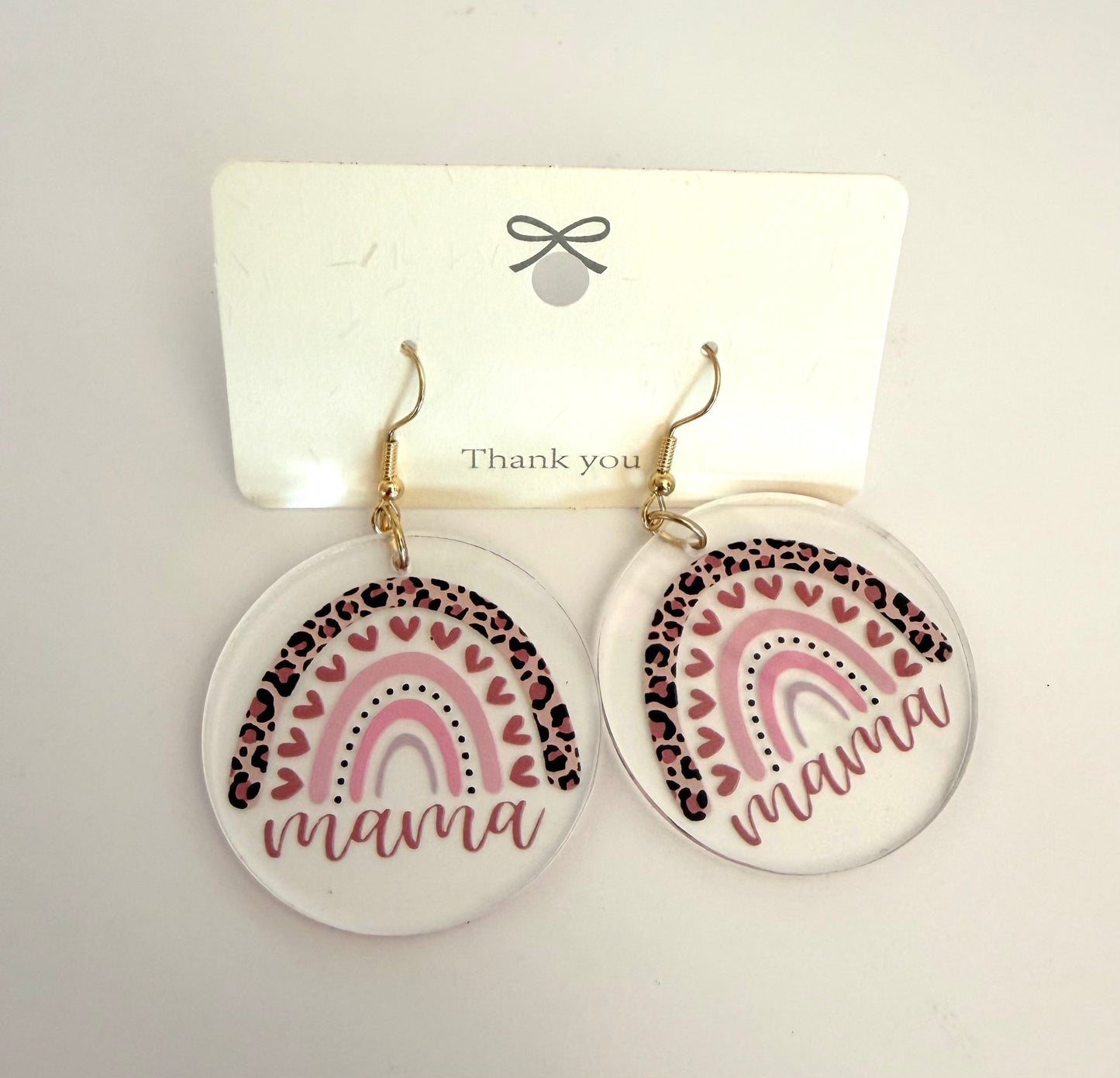 Heart/Rainbow Mama Earrings
