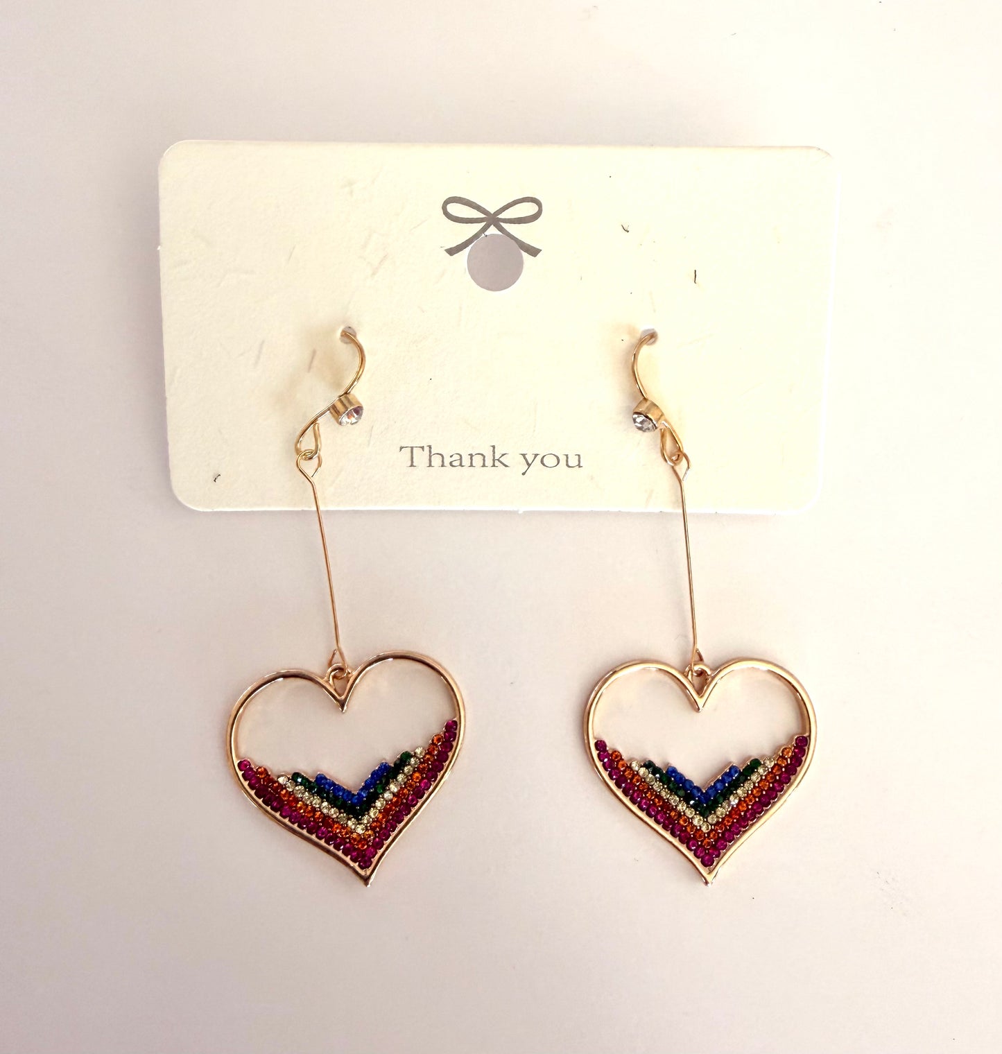 Rainbow Heart Earrings