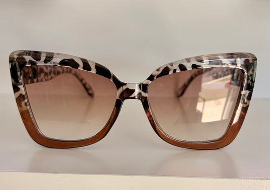 Brown Print Sunglasses