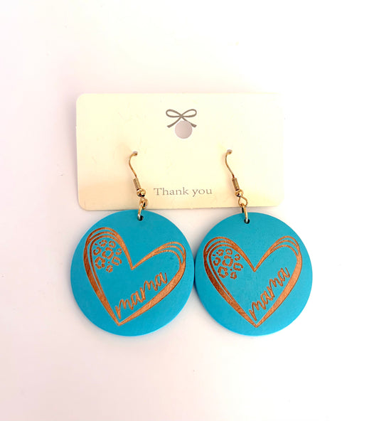 Teal Mama Earrings