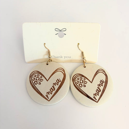 Cream Colored Mama Earrings