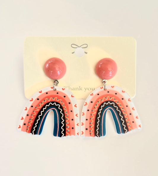 Acrylic Rainbow Earrings