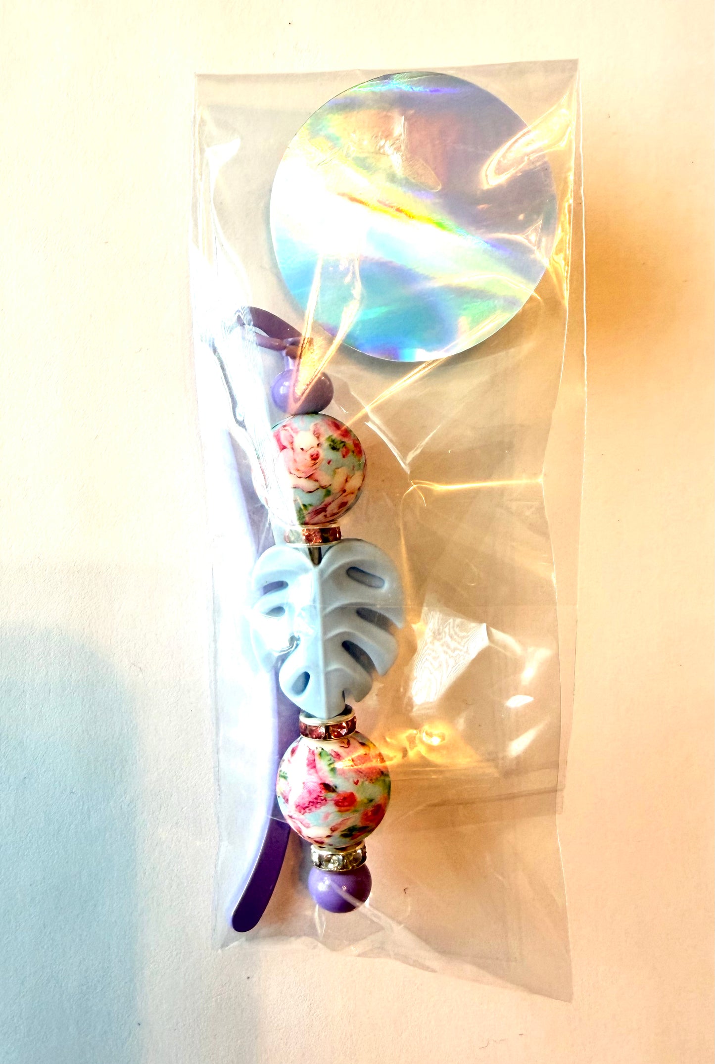 Blue Palm Leaf Bookmark